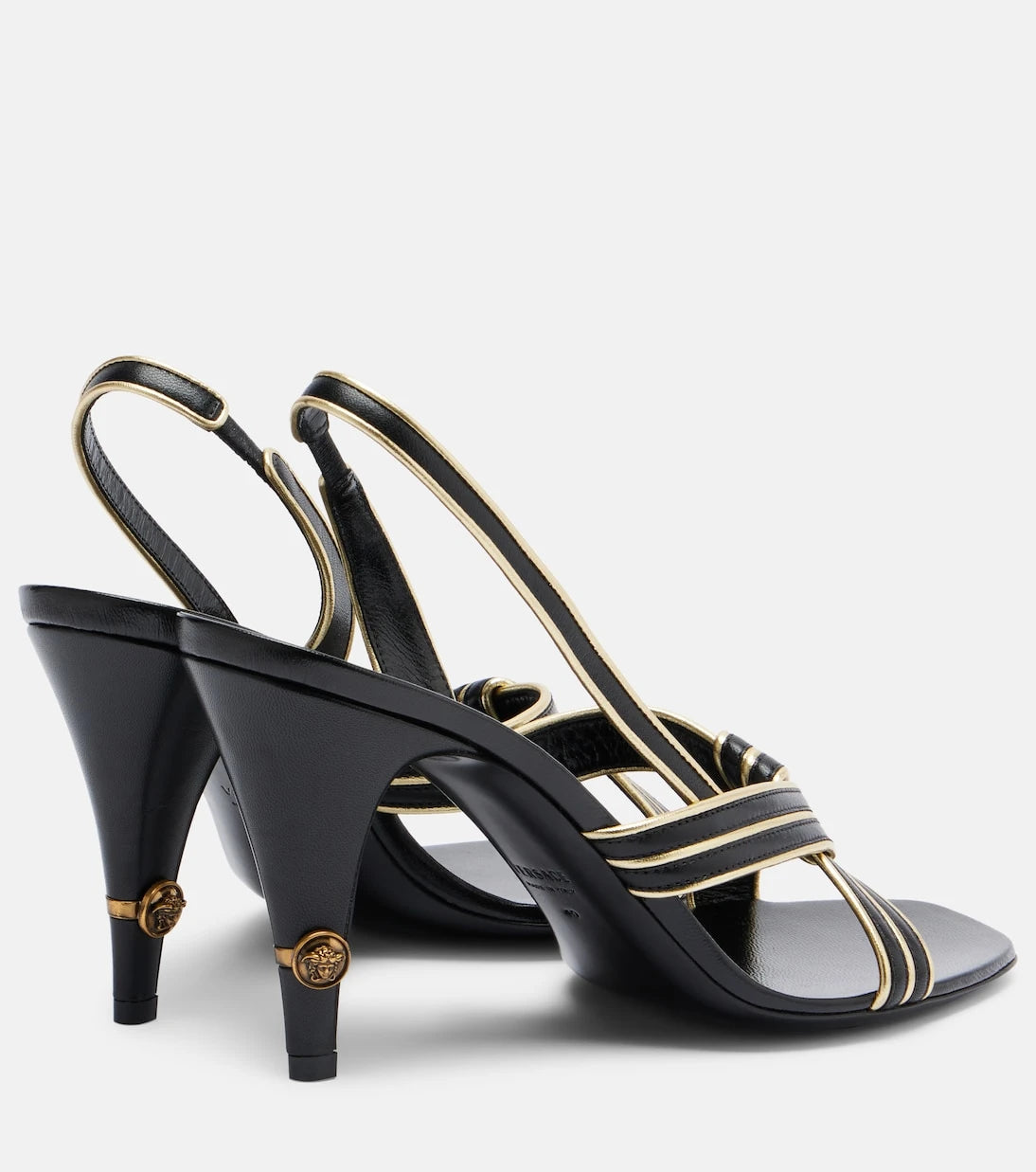 Versace - Gianni leather slingback sandals