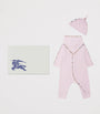 Burberry Kids Cotton All-In-One, Hat and Bib Gift Set (1-18 Months)
