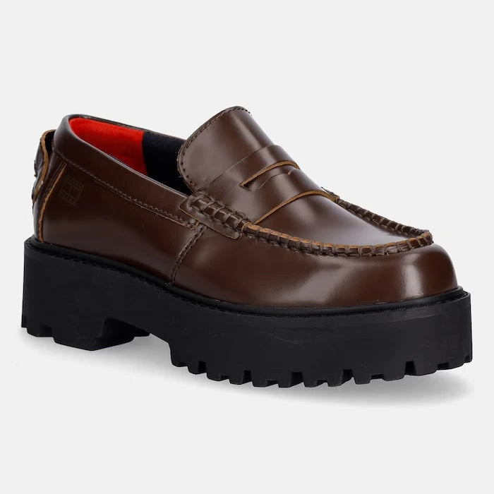 Tommy Jeans Kadın Deri Mokasen ARCHIVE '01 LEATHER LOAFER