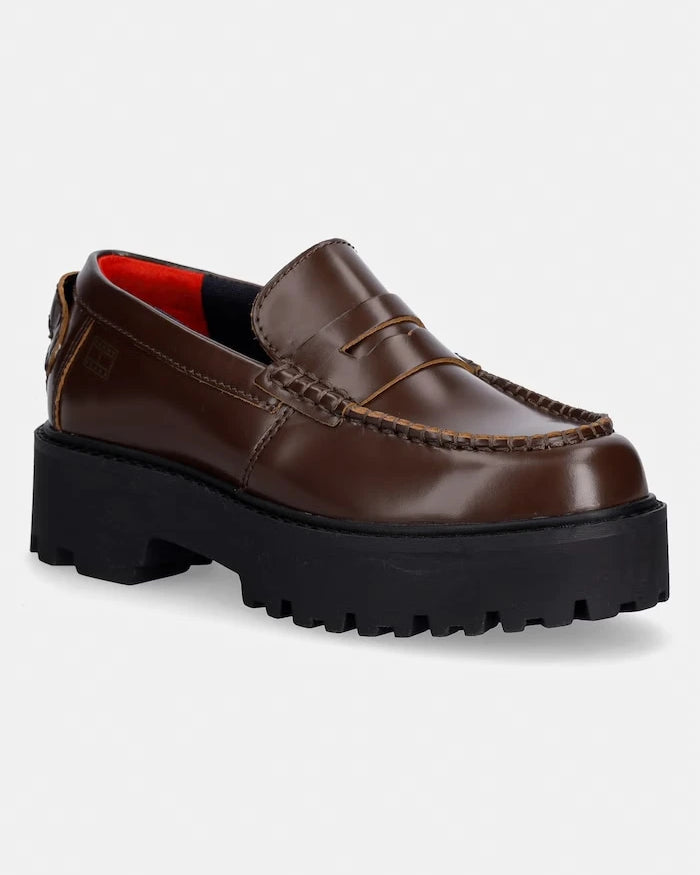 Tommy Jeans Kadın Deri Mokasen ARCHIVE '01 LEATHER LOAFER