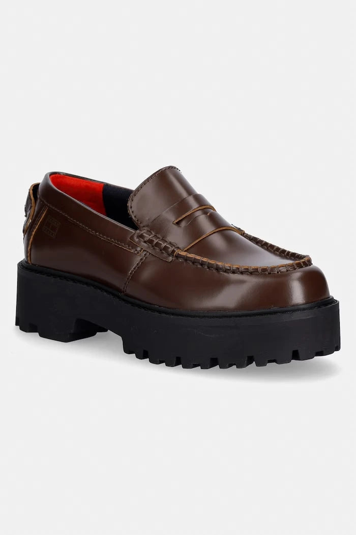 Tommy Jeans Kadın Deri Mokasen ARCHIVE '01 LEATHER LOAFER