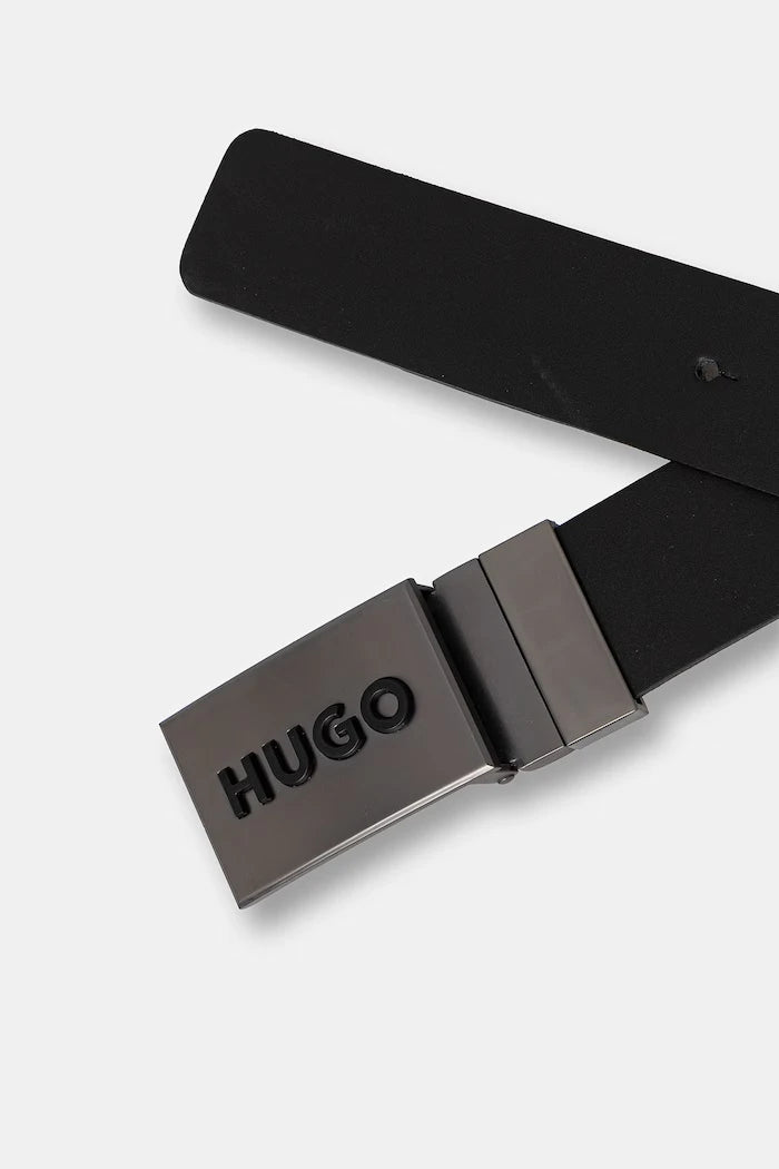 HUGO колан мъжки от кожа Gussy_Plaque