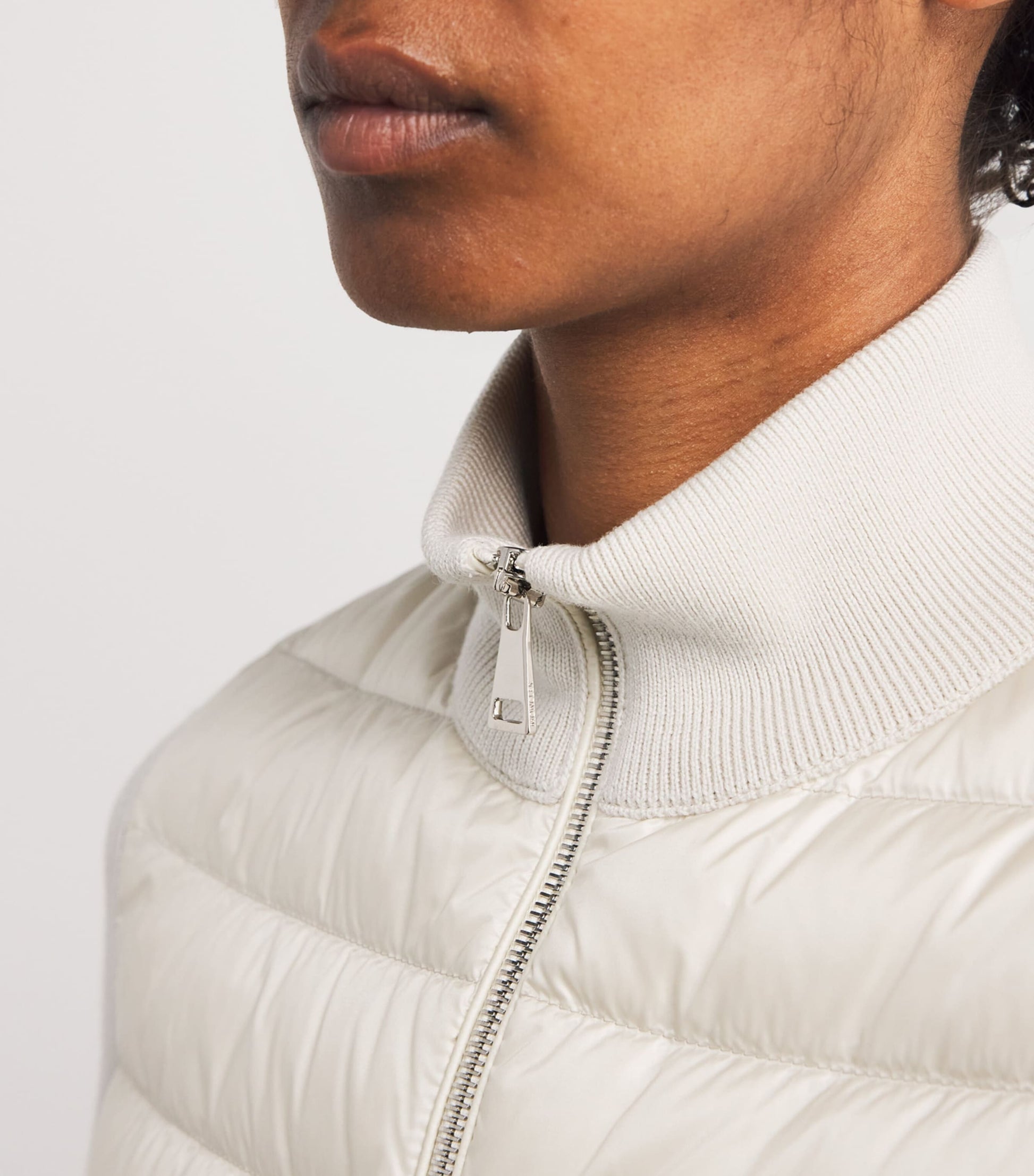 Moncler Beige Down Panelled Cardigan