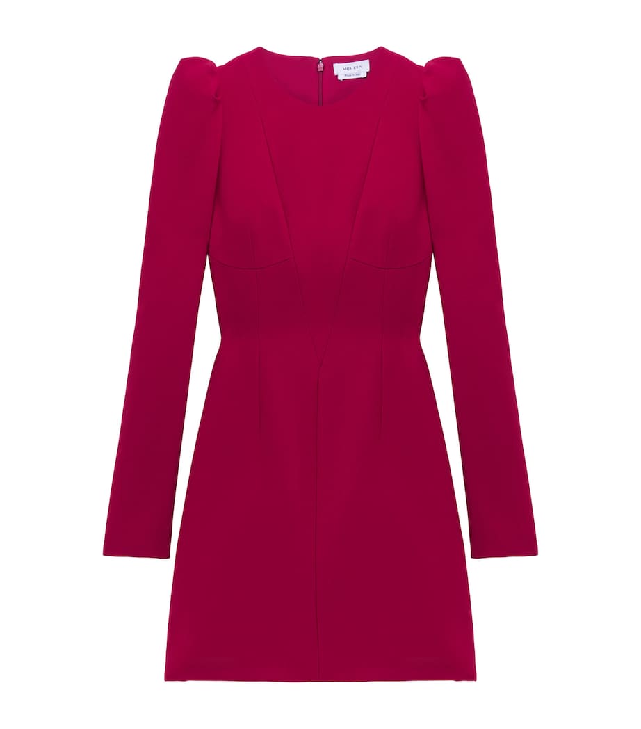 McQueen Burgundy Sculptural Mini Dress