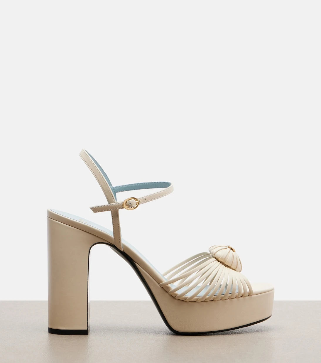 Valentino Garavani - Cœur Royal leather platform sandals