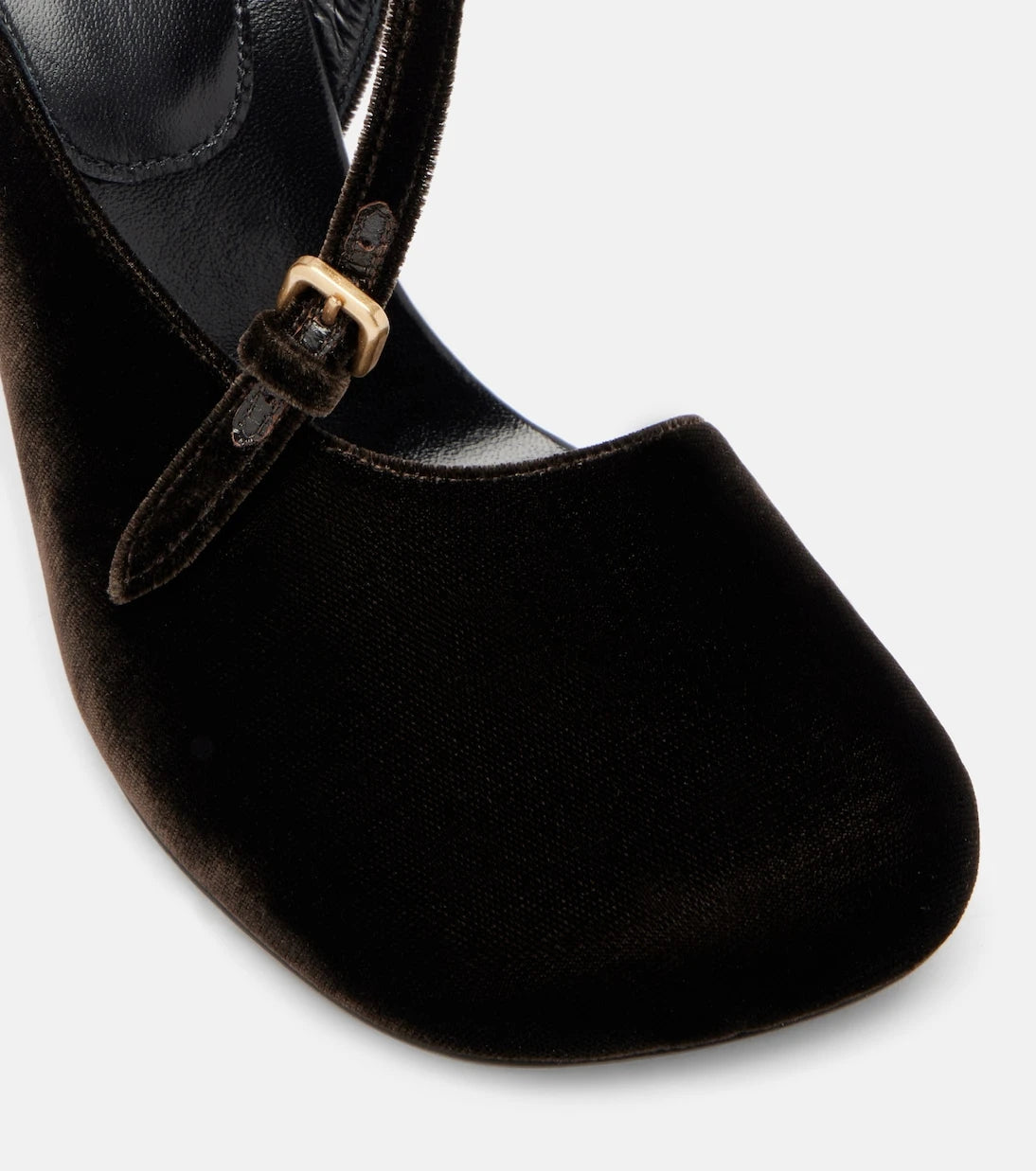 Dries Van Noten - 95 velvet slingback pumps