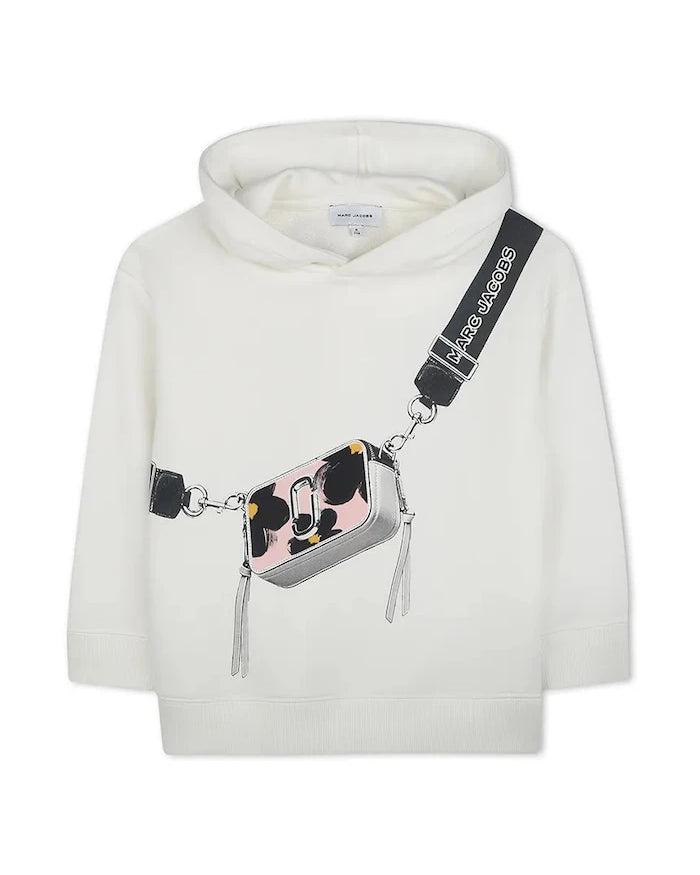 Çocuklar için pamuklu kapüşonlu MARC JACOBS sweatshirt