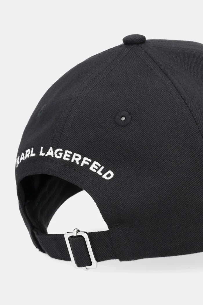 Памучна шапка с козирка Karl Lagerfeld IKON