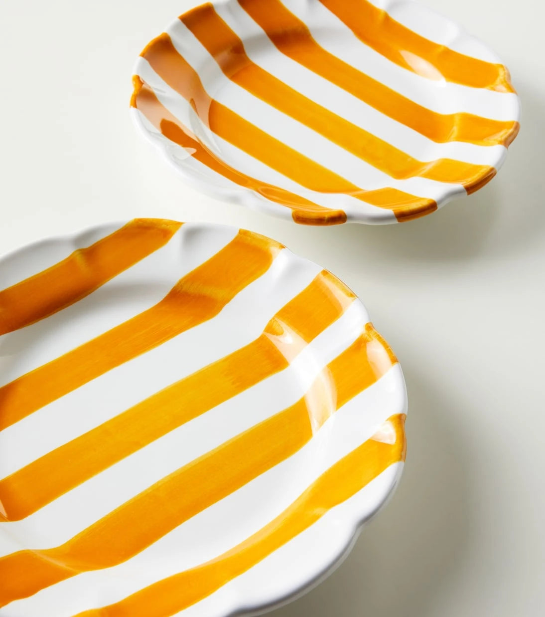 Cabana - Righe set of 2 ceramic dessert plates
