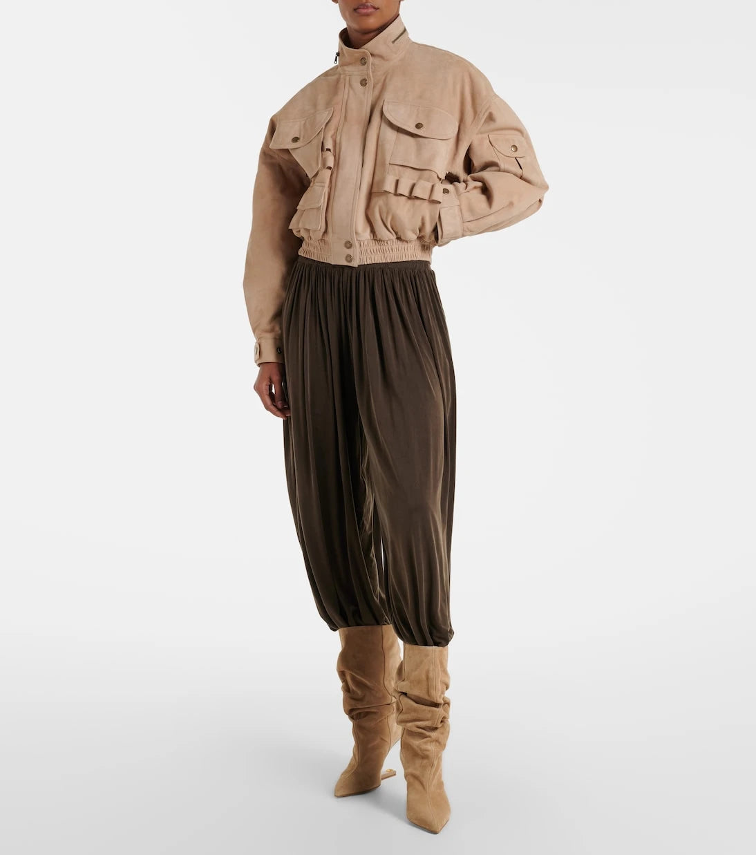 Balmain - Süet bomber ceket