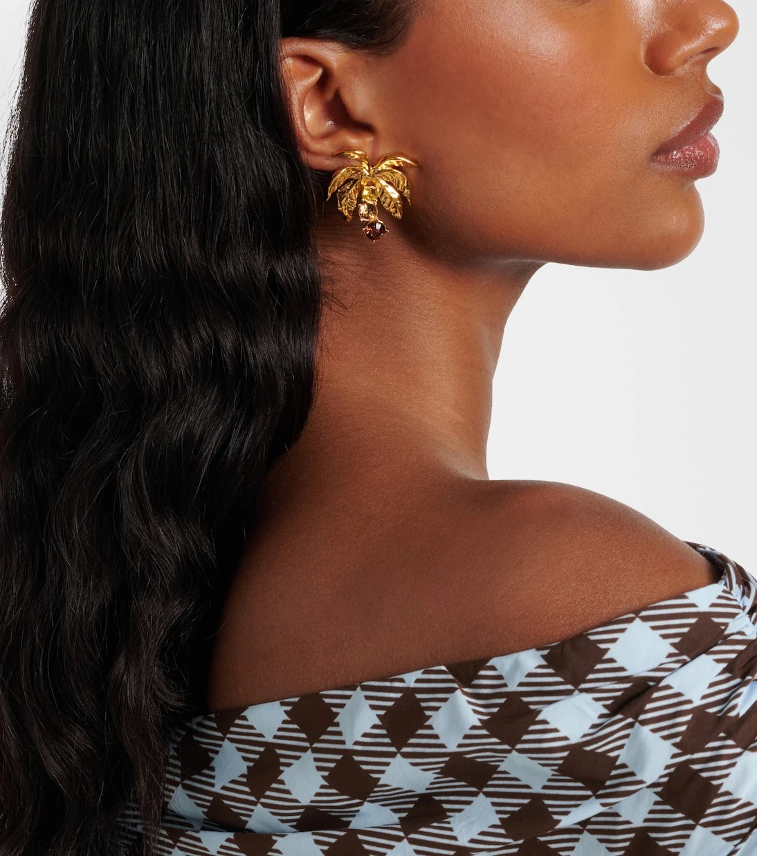 Oscar de la Renta - Palm Tree embellished earrings