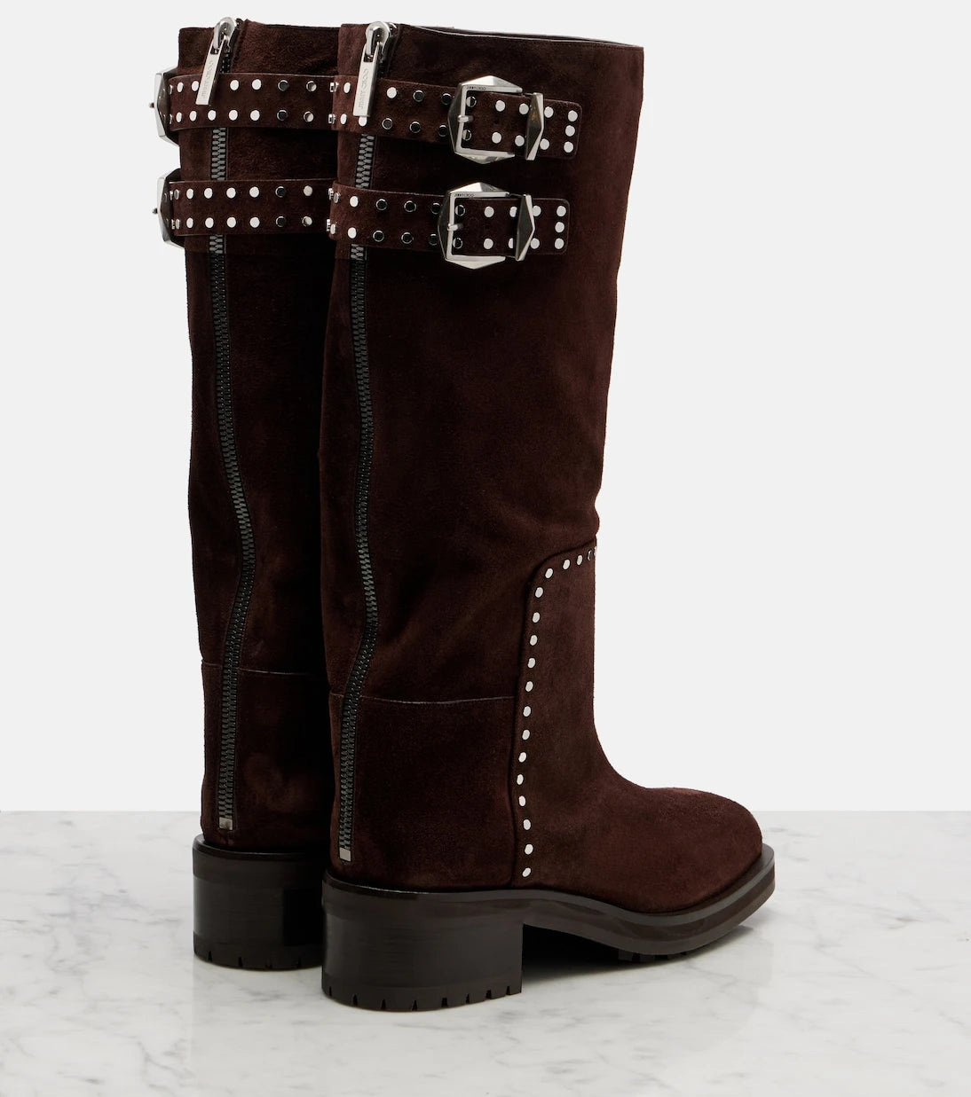 Jimmy Choo - Brooklyn 50 studded suede knee-high boots
