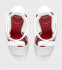 Valentino Garavani White Leather Drip Rose Sandals 105