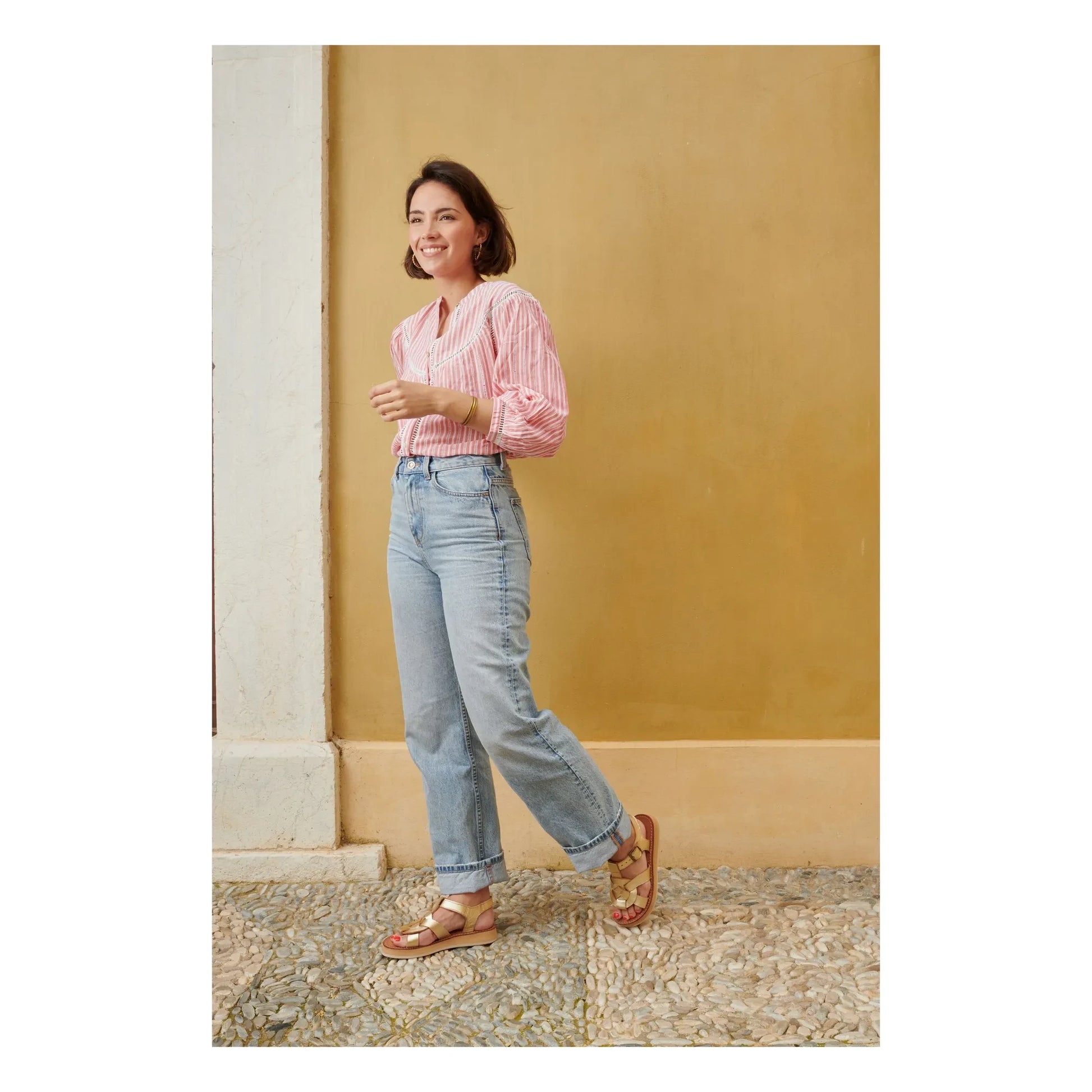 Mapache - Tulum Metallic Sandals | Champagne
