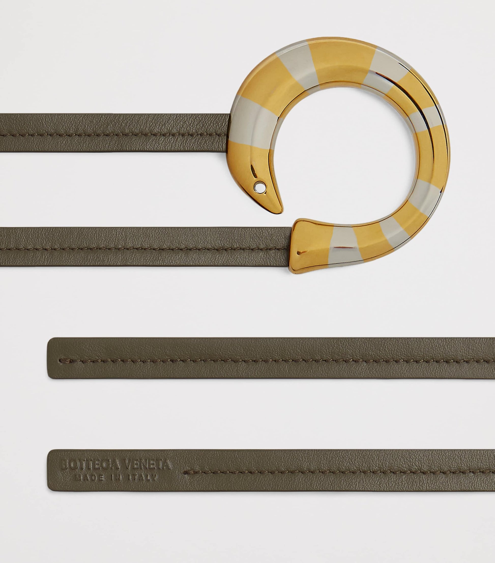 Green Leather Sardine Belt