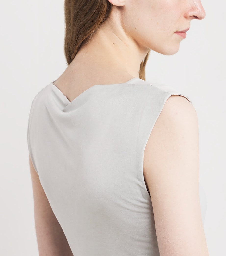 St. Agni Silver 90s V-Neck Top