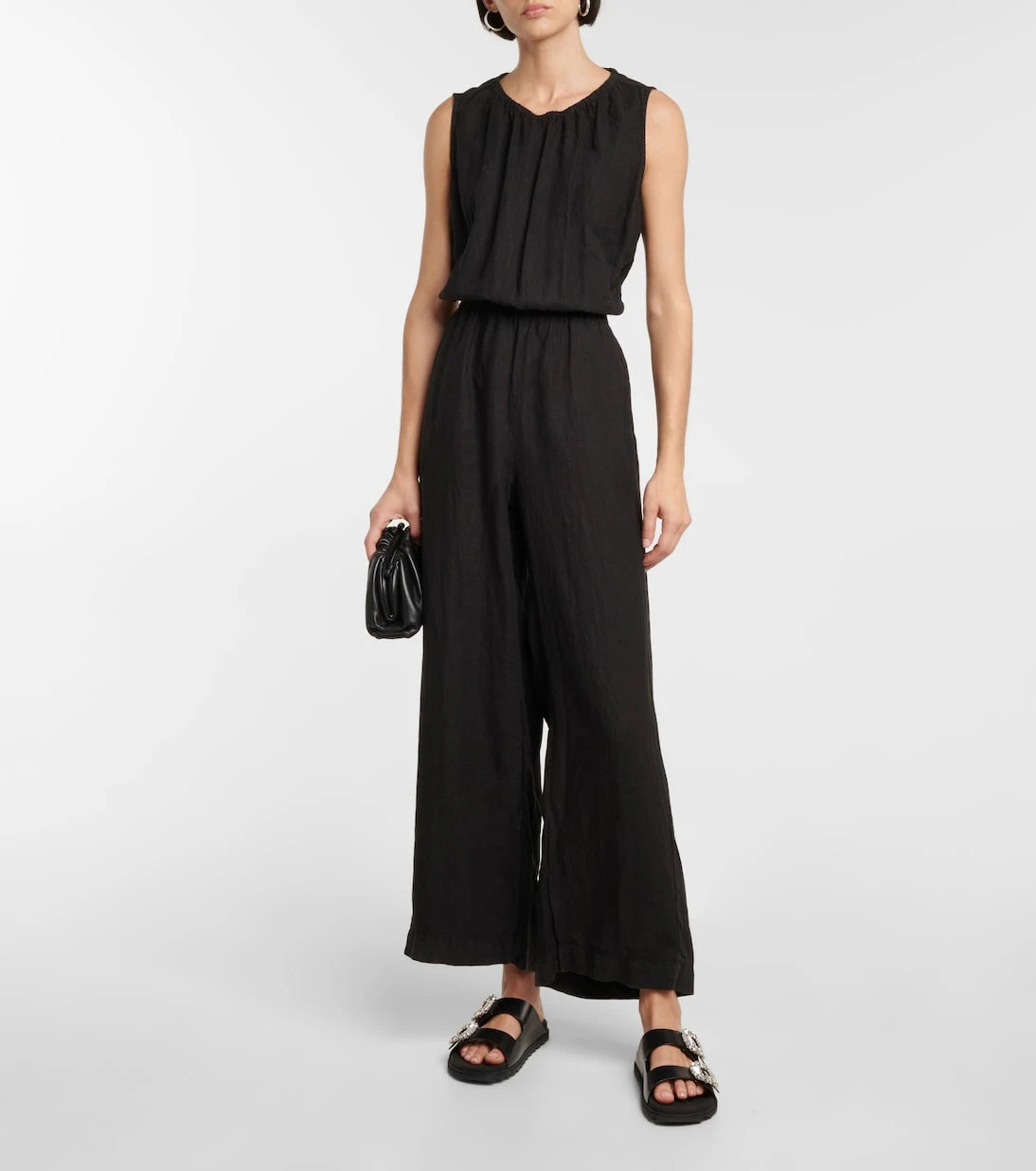 Velvet - Vivi cutout linen jumpsuit