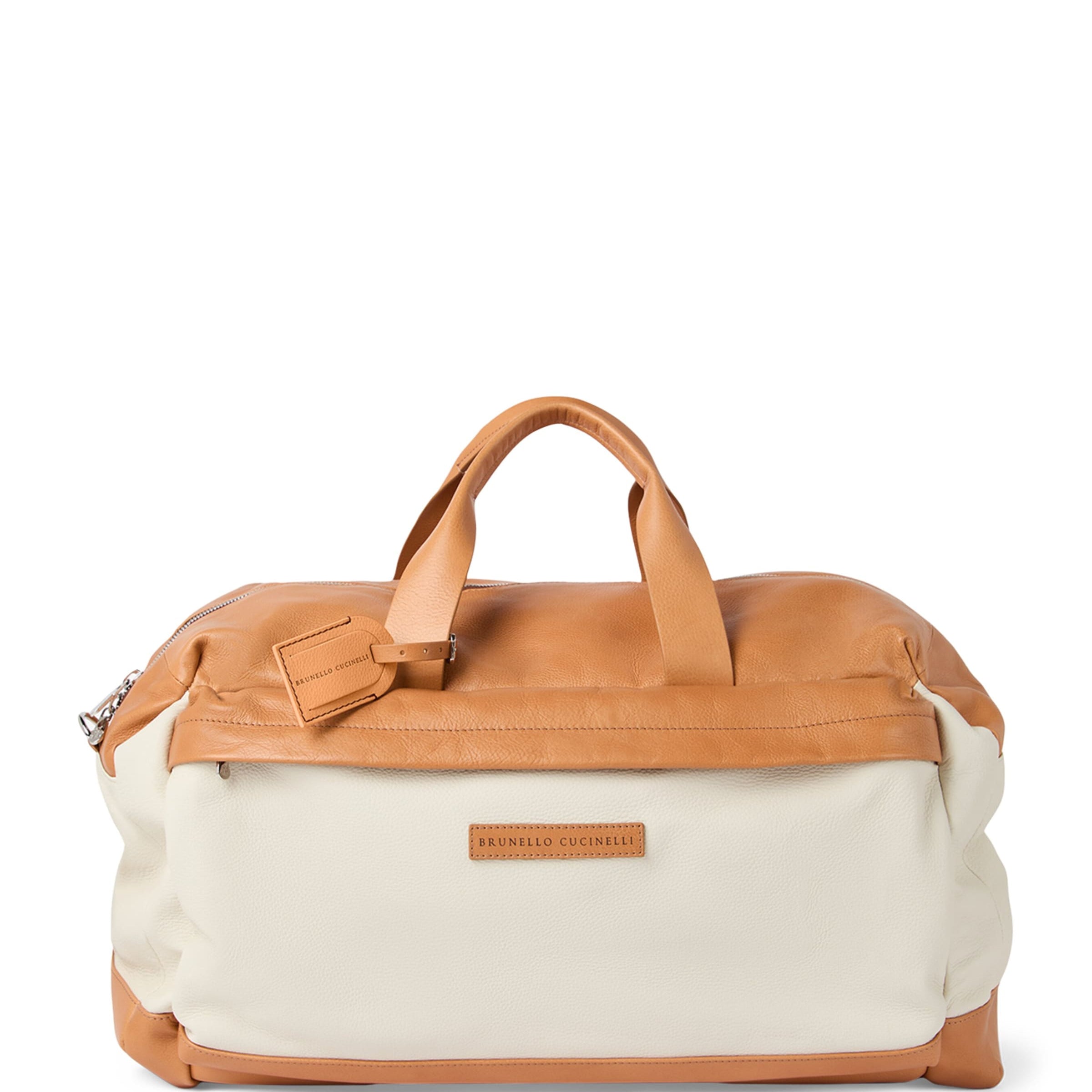 Brunello Cucinelli Grained Calfskin Two-Tone Holdall