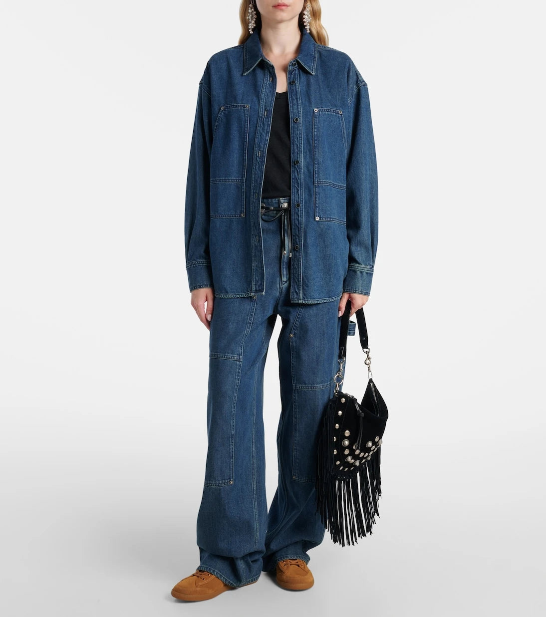 Isabel Marant - Klyce leather-trimmed suede sneakers