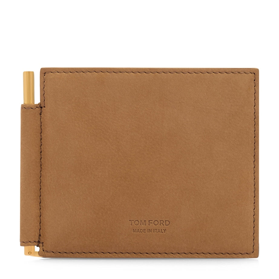 TOM FORD Leather T-Line Money Clip Wallet