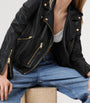 Leather Balfern Jacket BLACK/GOLD