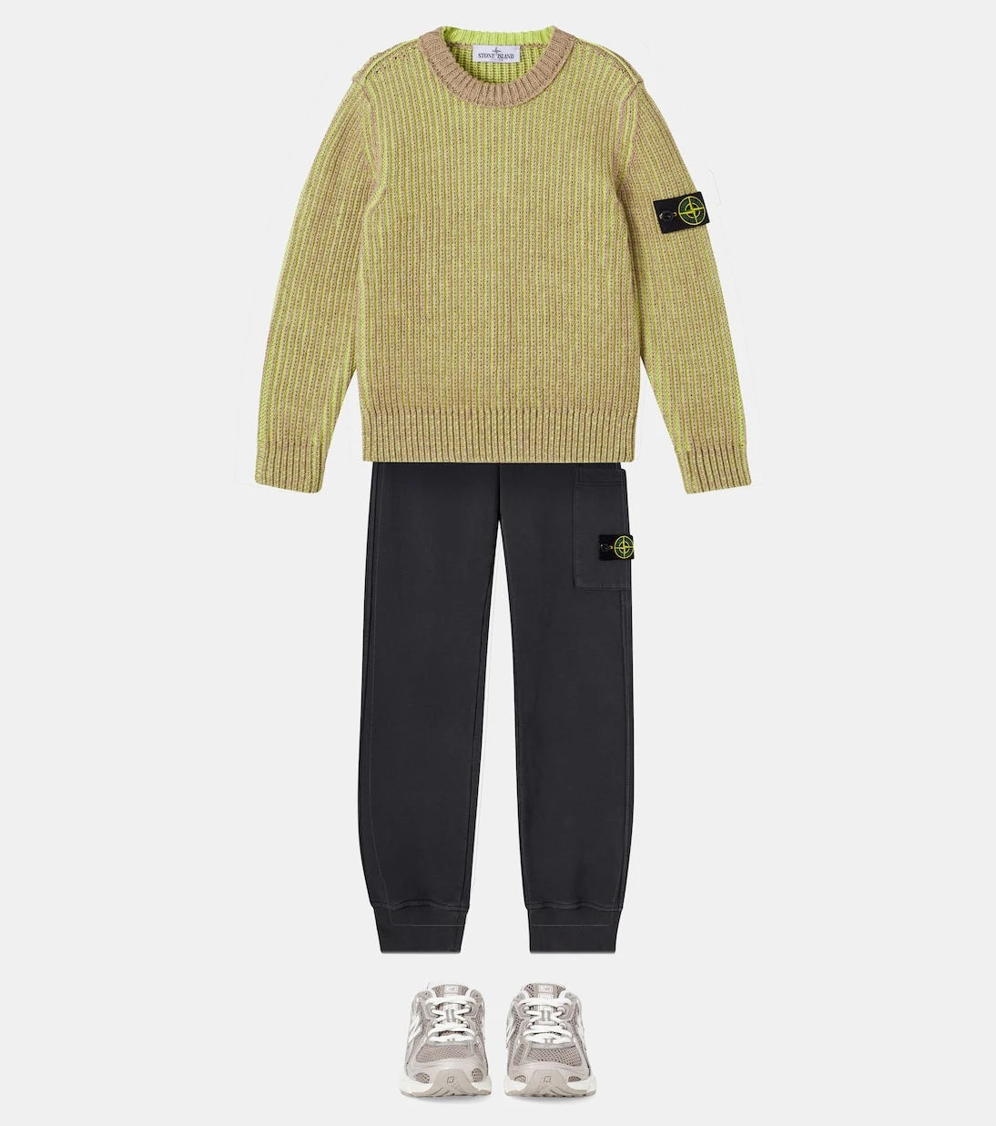 Stone Island Junior - كنزة صوف قطنية Compass