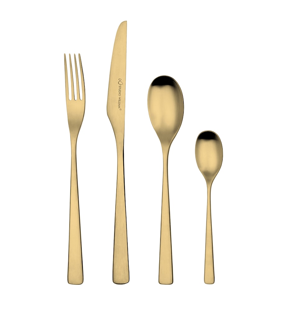 Studio William Tilia Satin Gold 24-Piece Cutlery Set