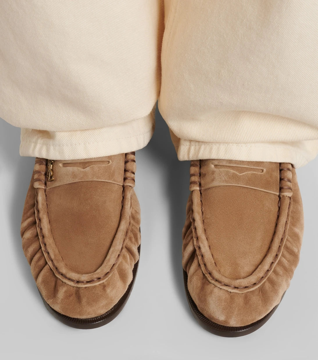 Saint Laurent - Le Loafer suede penny loafers