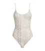Skims Multi Milky Sheer Snake Print Thong Bodysuit