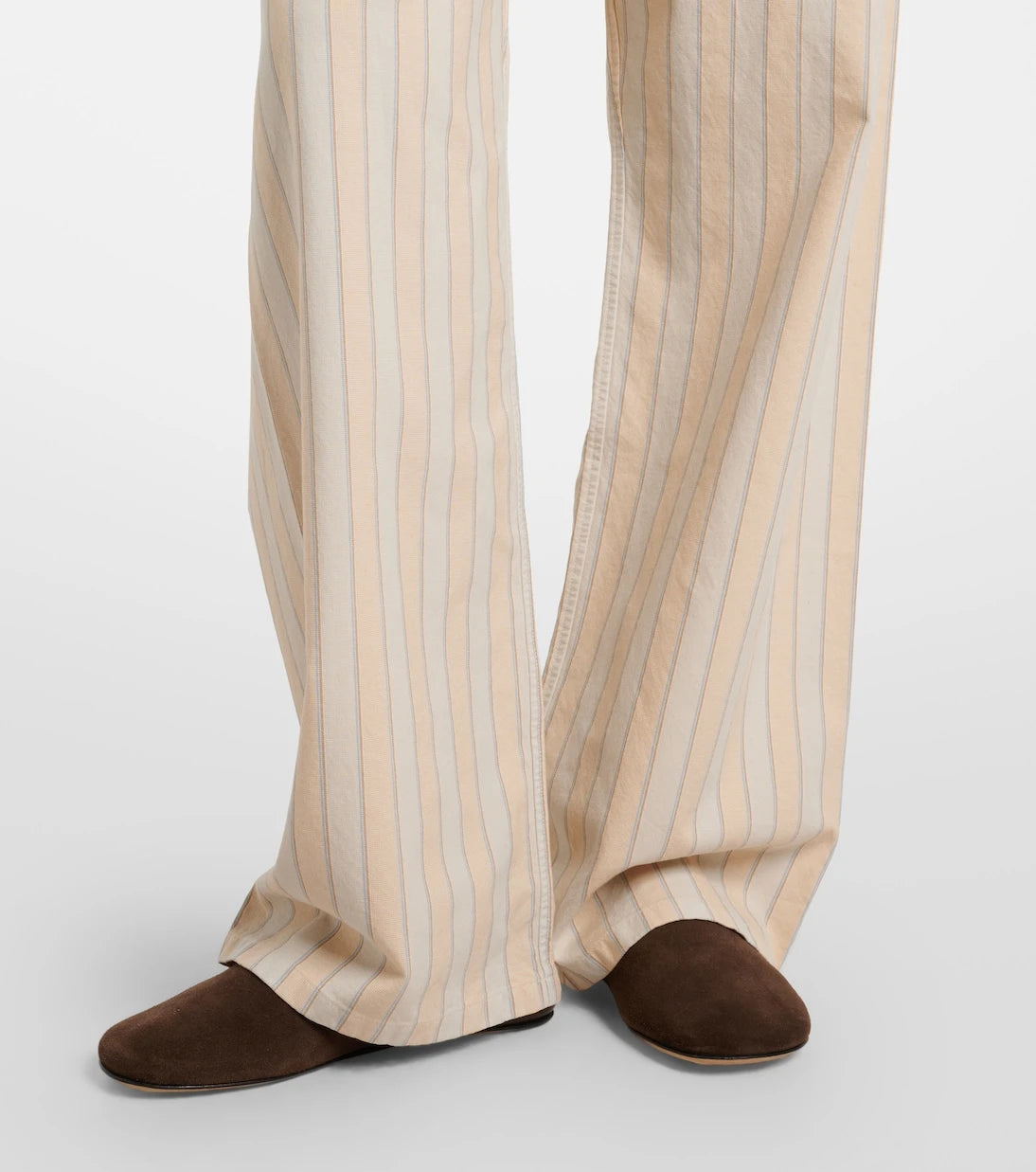 Maison Margiela - Striped cotton wide-leg pants