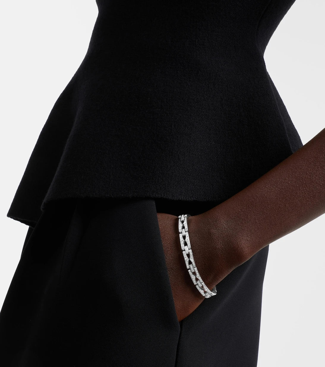 Bvlgari - B.zero1 18kt white gold bracelet with diamonds