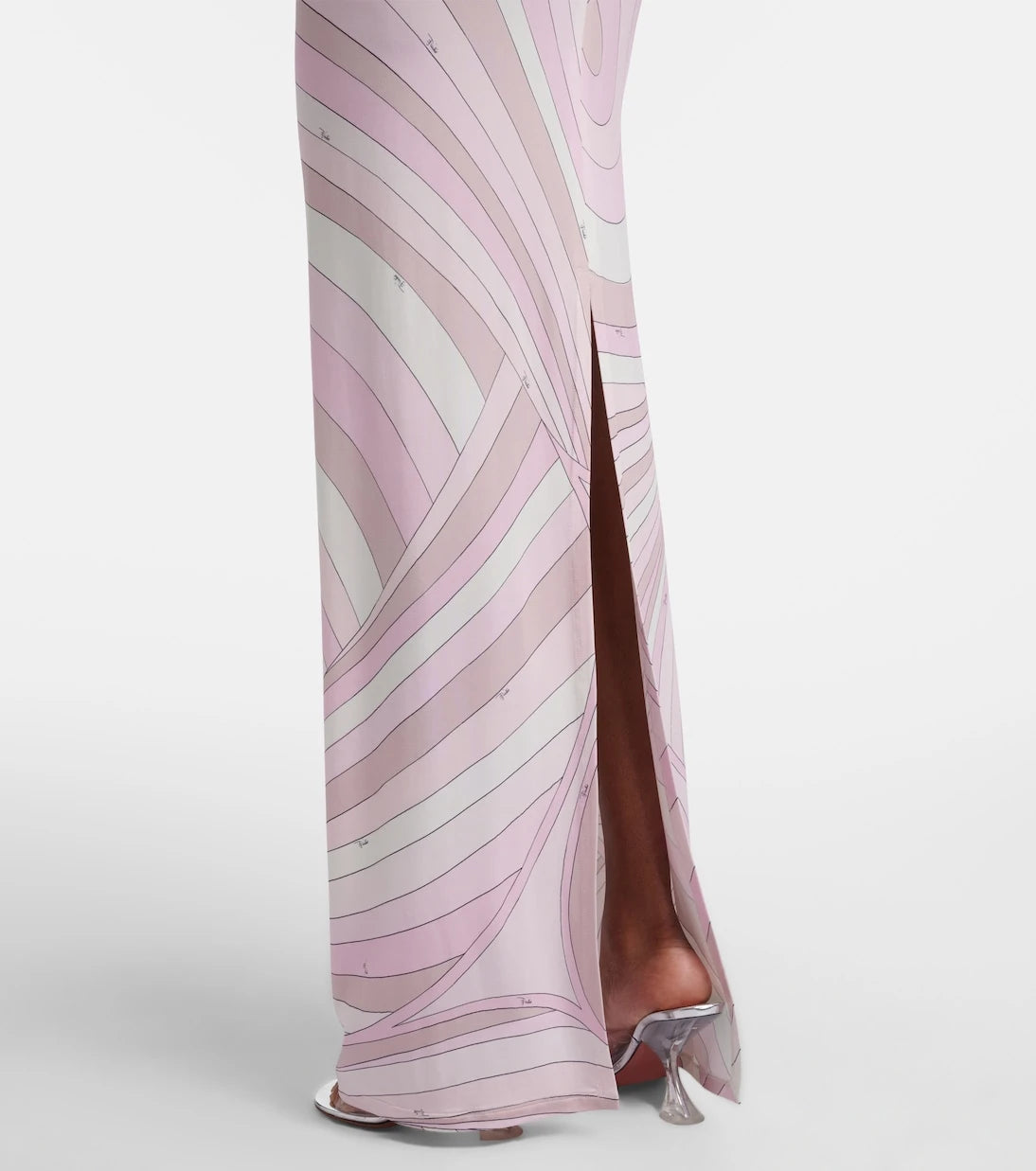 Pucci - Iride halterneck satin jersey maxi dress