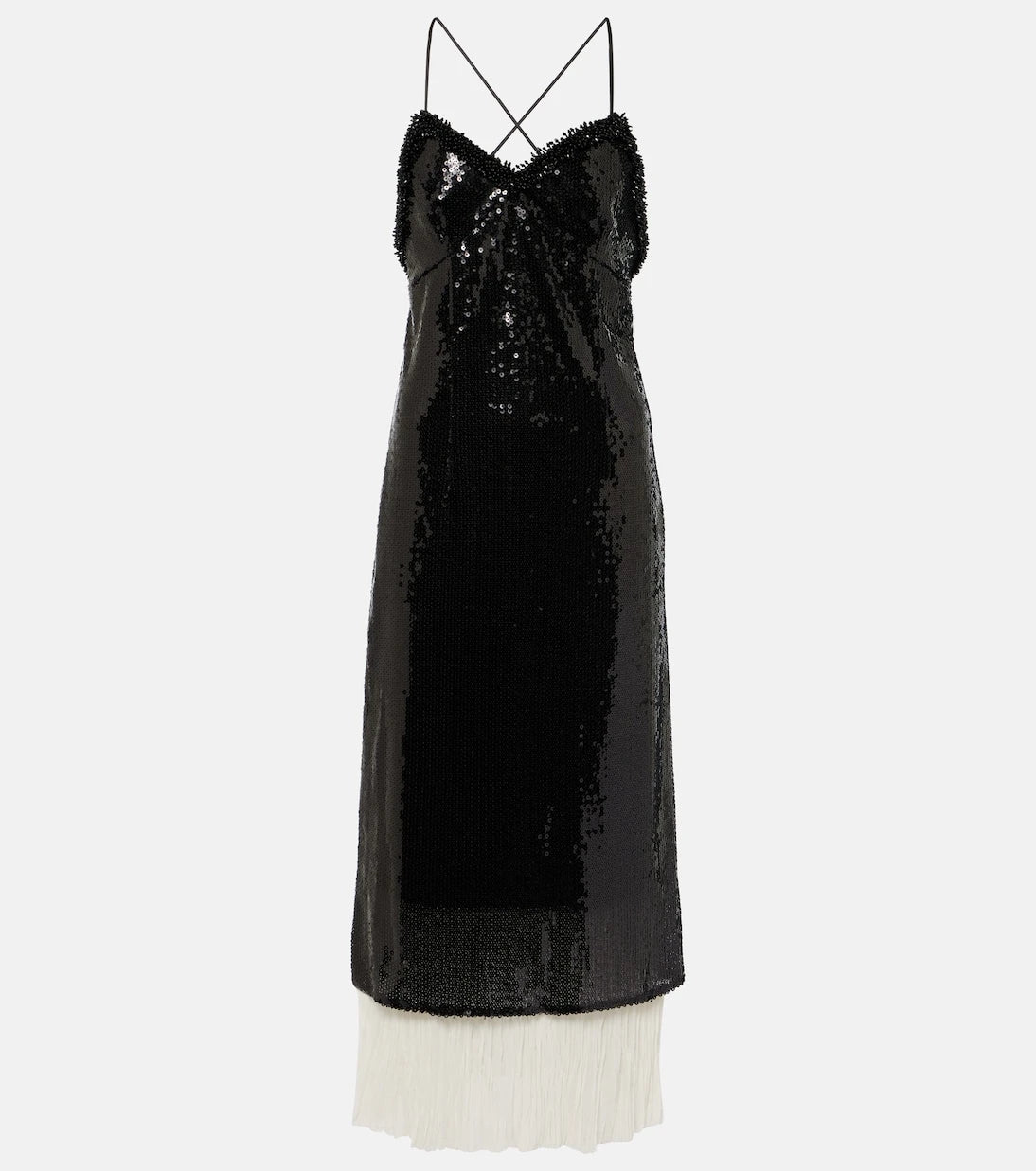 Xu Zhi - Sequined organza midi dress