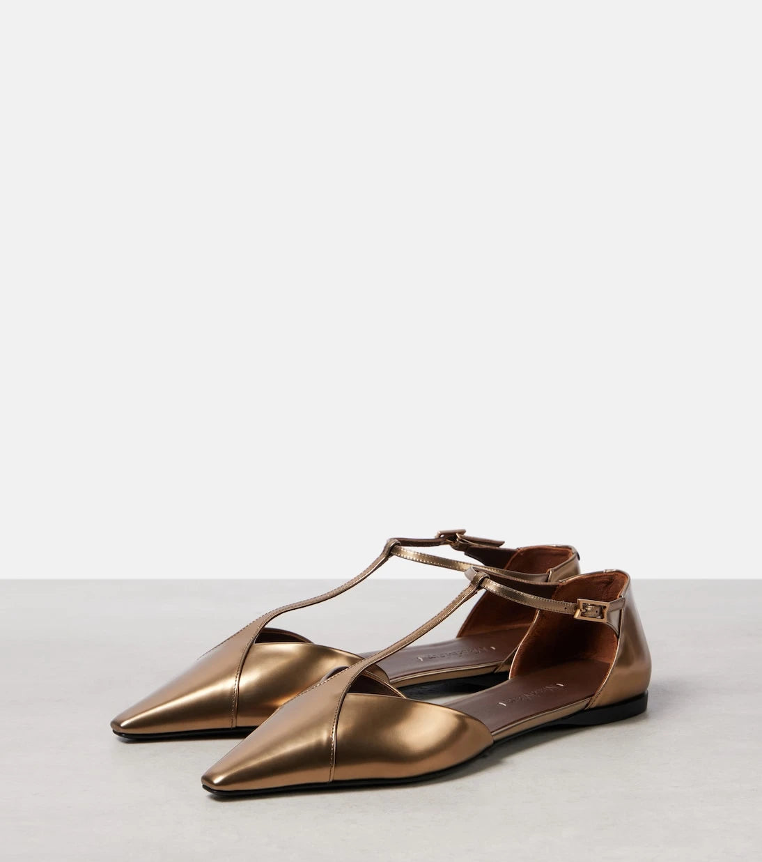 Max Mara - Metallic leather ballet flats
