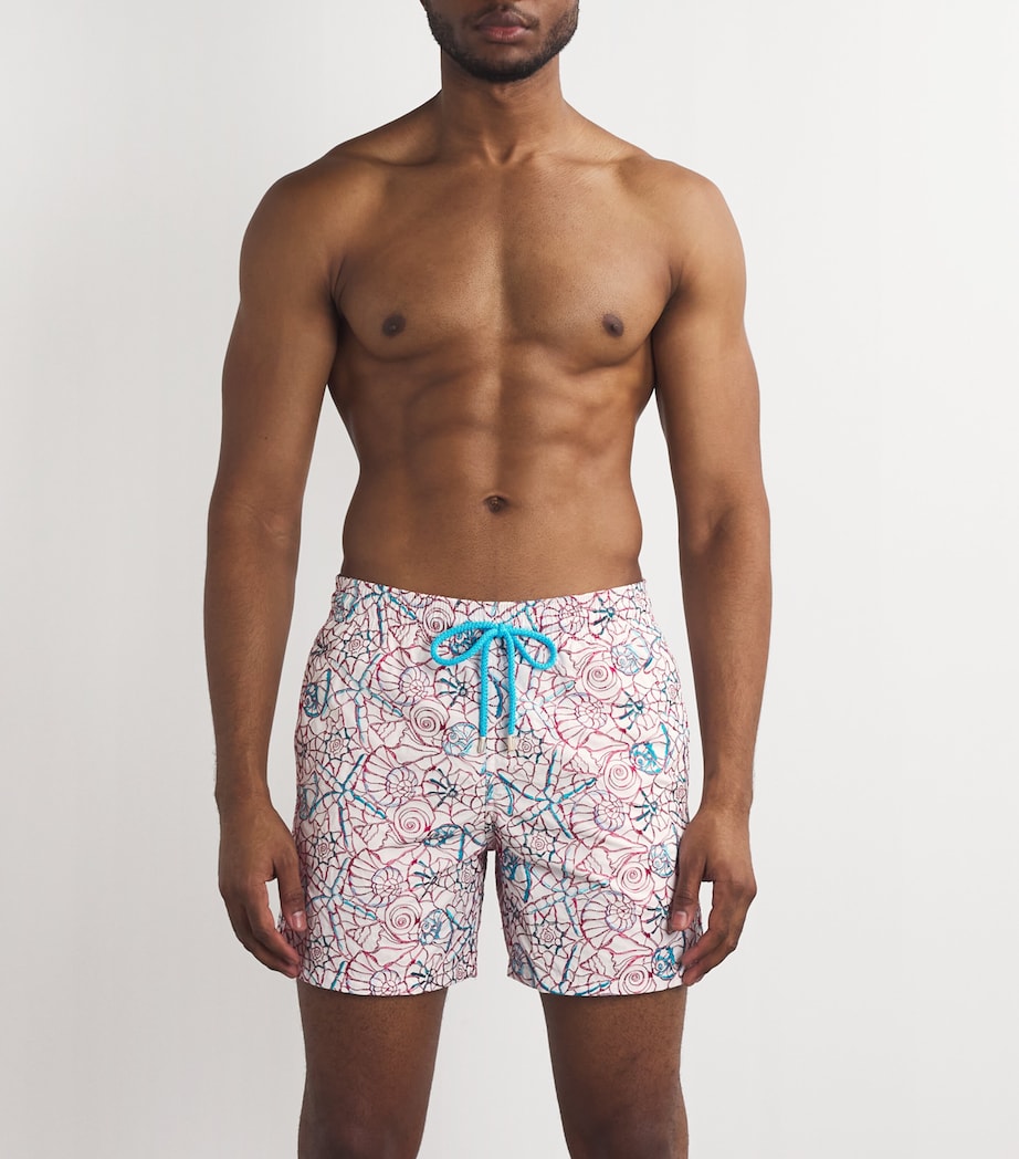 Embroidered-Shells Mistral Swim Shorts