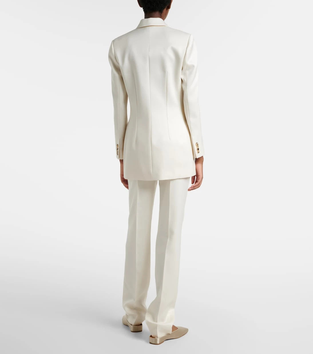 Calvin Klein Collection - Lucia high-rise wool and silk slim pants