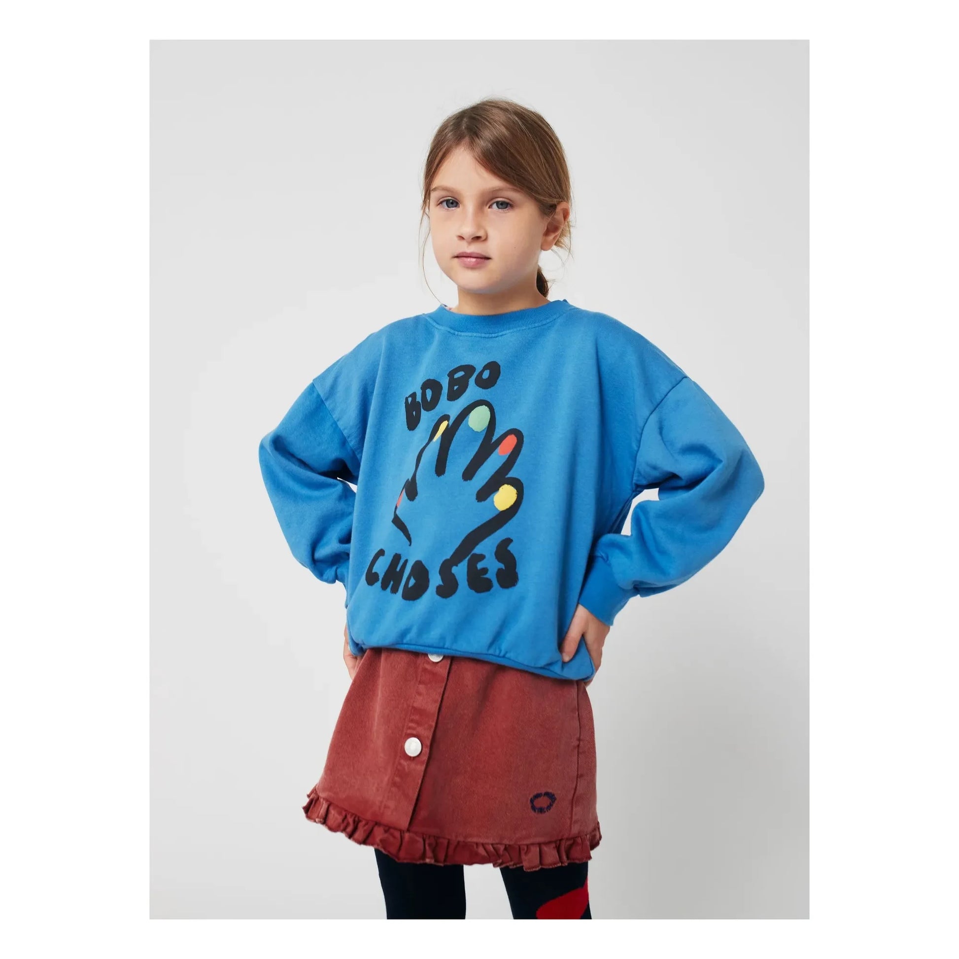 Bobo Choses - High Five organic cotton sweatshirt | Blue