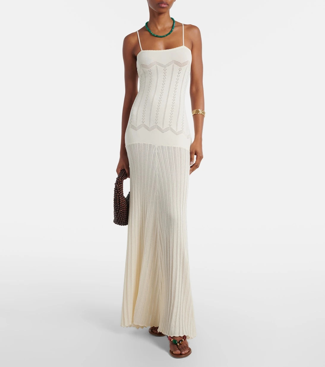 Faithfull - Irene pointelle cotton-blend maxi dress