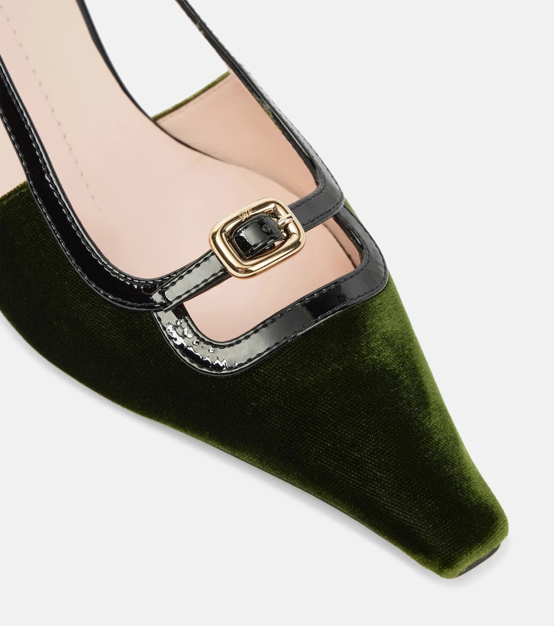 Roger Vivier - حذاء "فيف كانار" مفتوح من الخلف ومزيّن بالجلد بكعب بطة