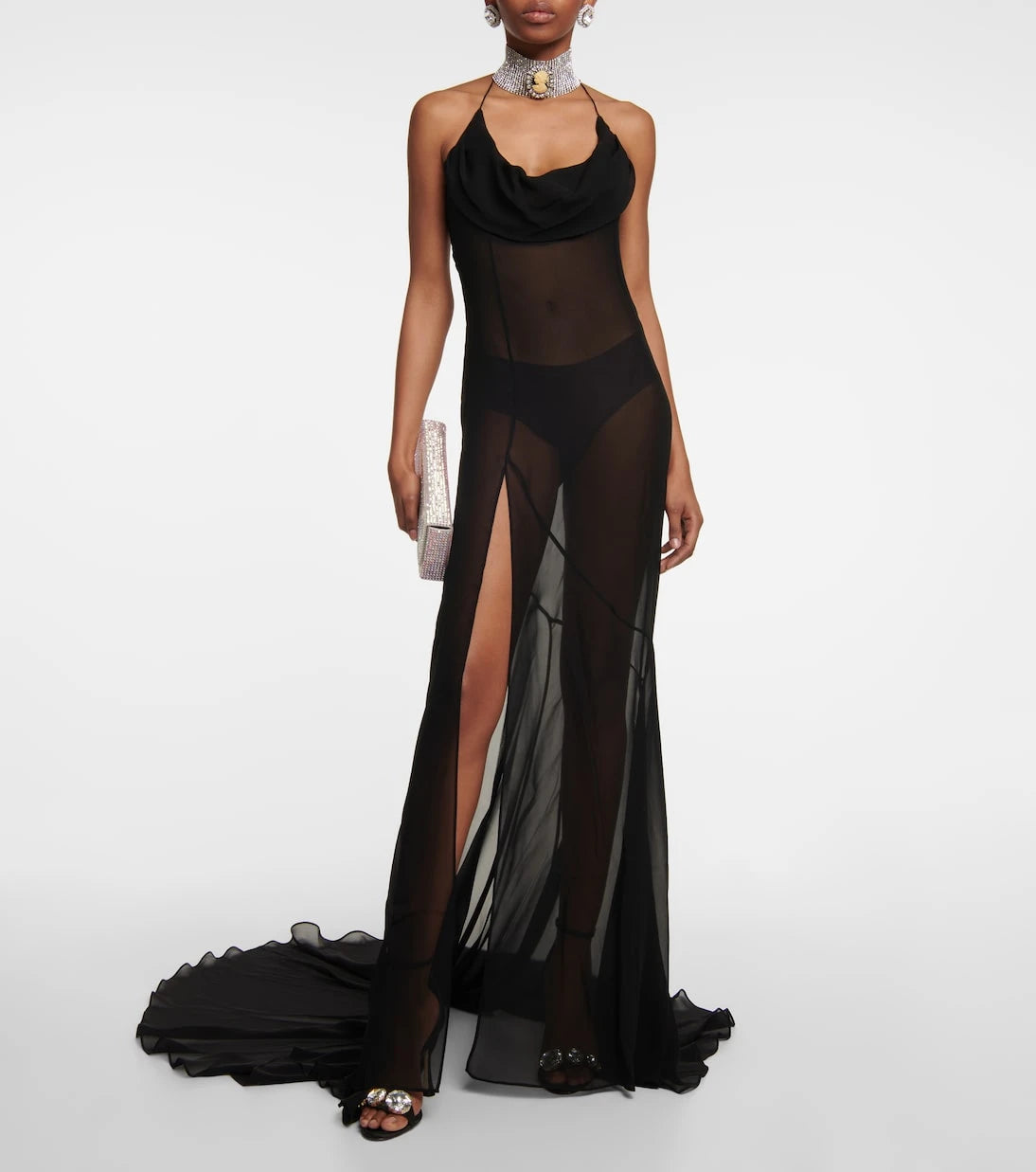 Alessandra Rich - Silk georgette gown
