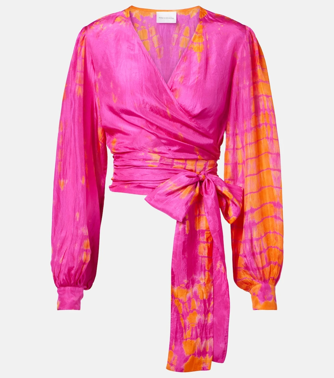 Anna Kosturova - Tie-dye silk wrap top