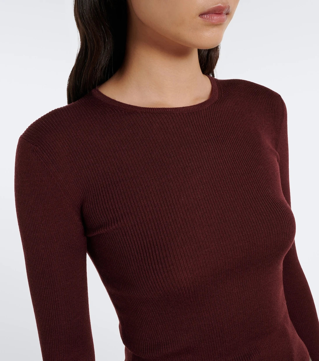 Saint Laurent - Ribbed-knit wool, cashmere, and silk top