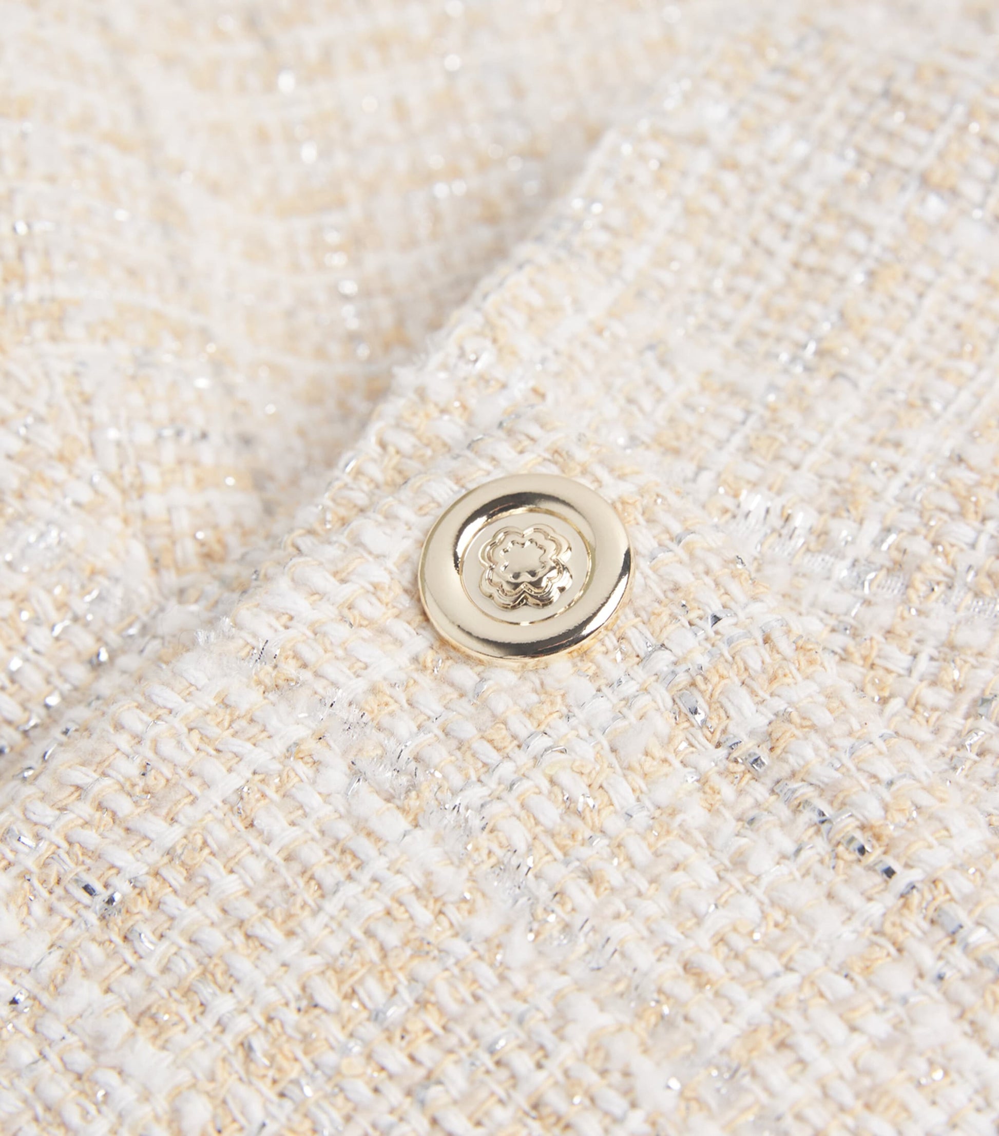 Maje Neutral Tweed Skort