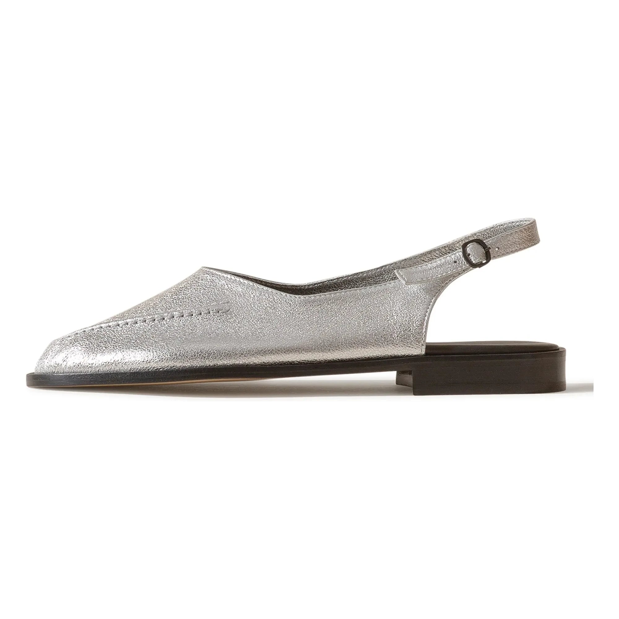 Hereu - Juliol Metallic Slingback | Silver