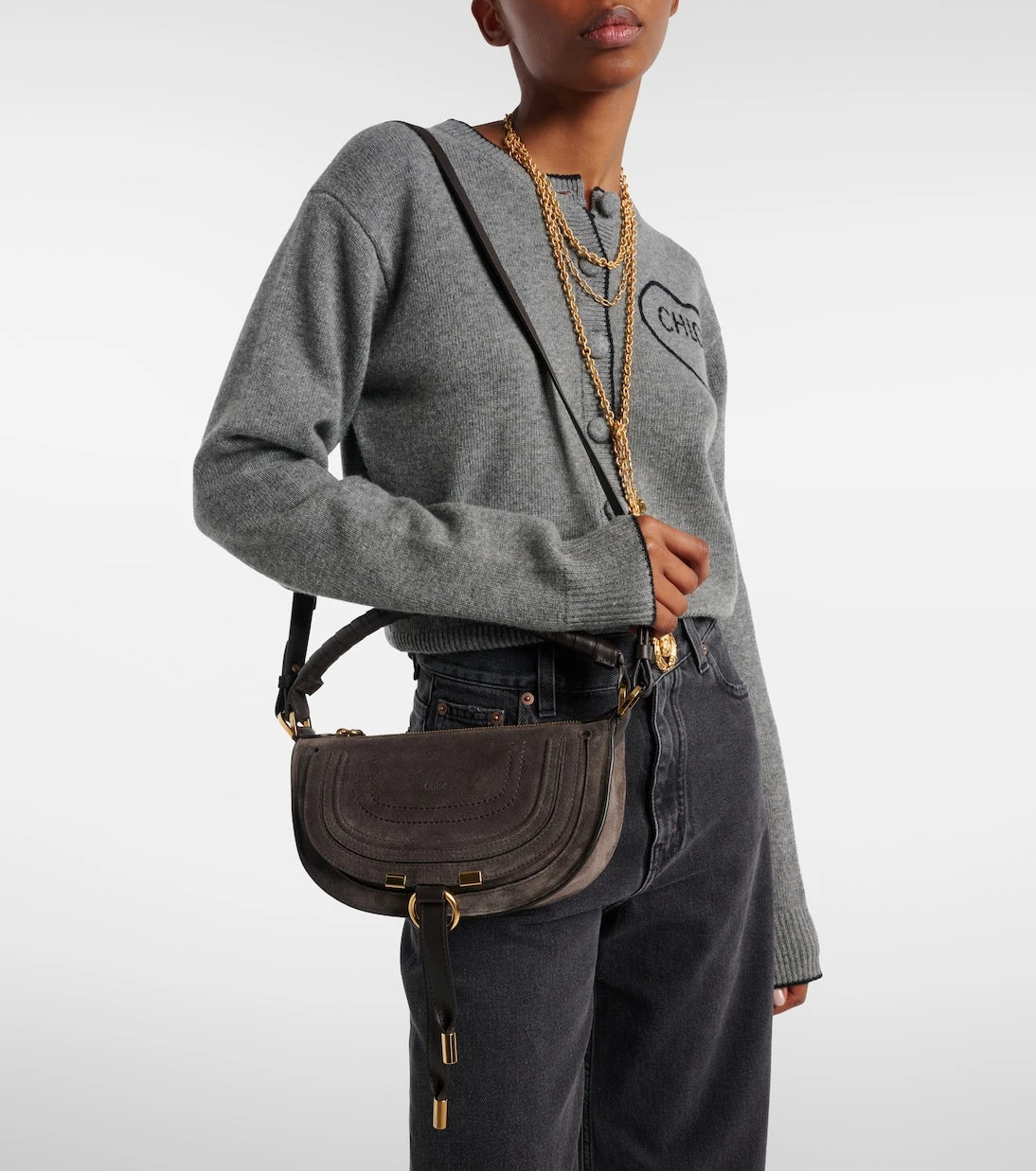 Chloé - Marcie Mini suede shoulder bag