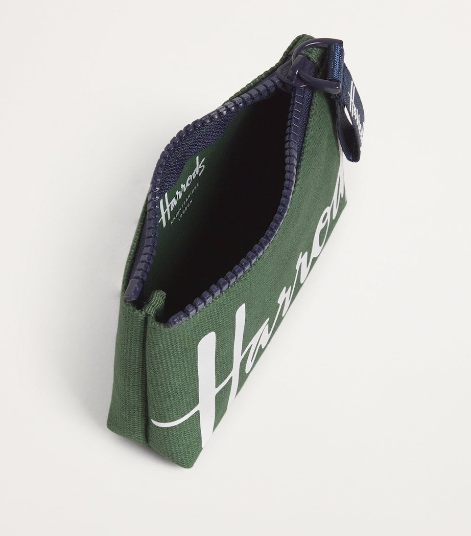 Green Cotton Logo Coin Purse