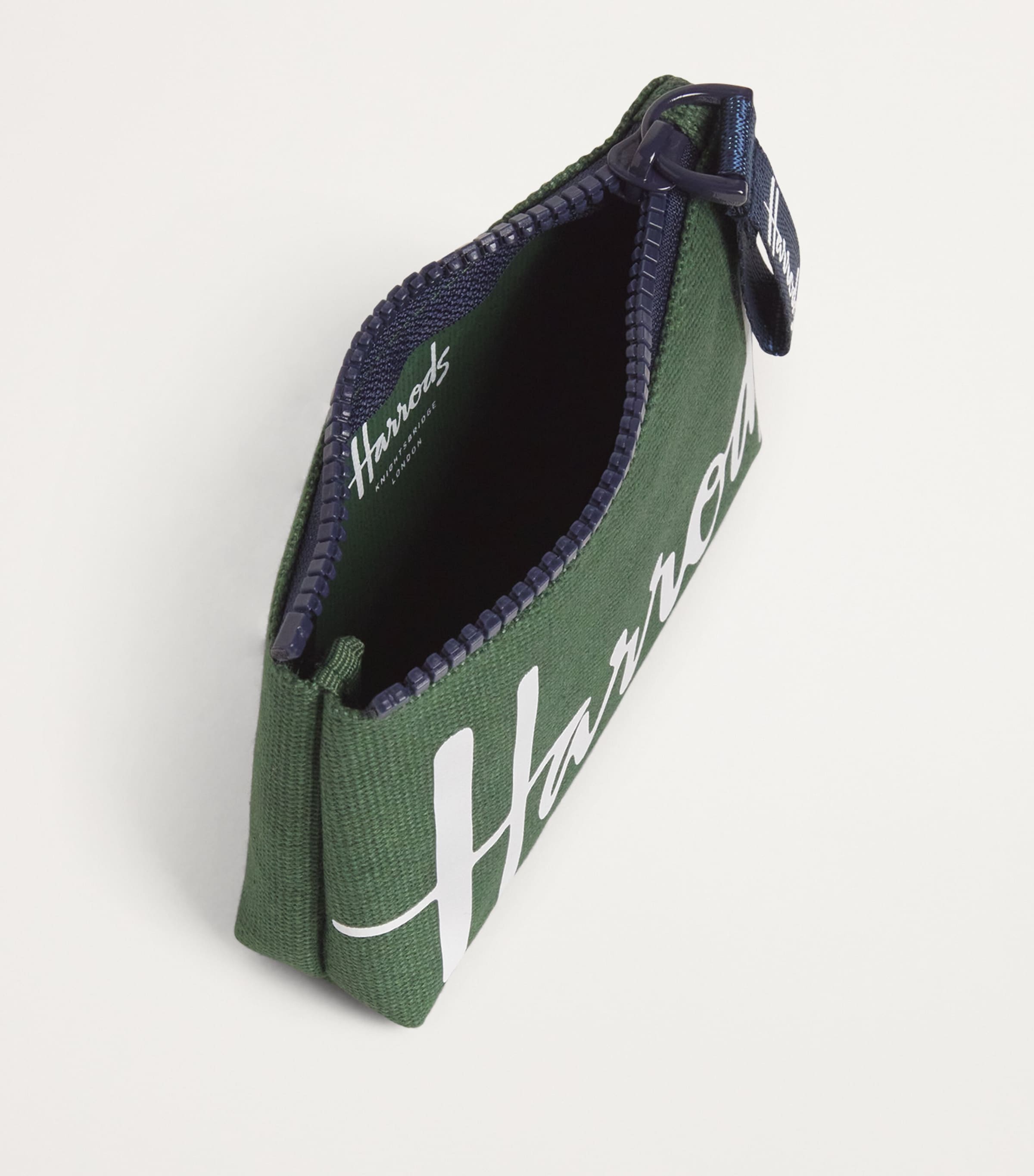 Green Cotton Logo Coin Purse