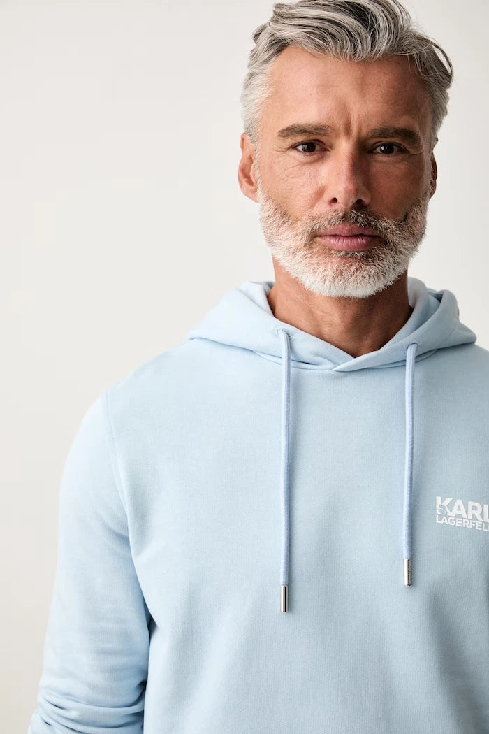 Karl Lagerfeld kapüşonlu erkek pamuklu sweatshirt