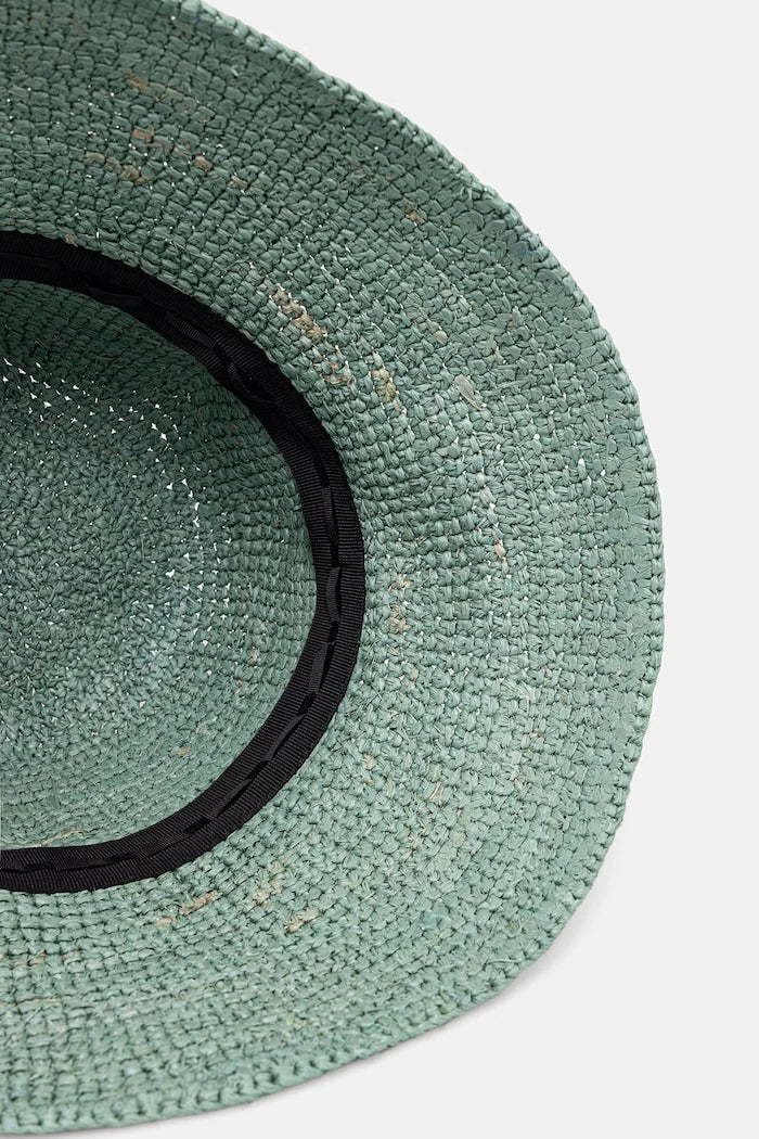 LE SH KA Örgü Kumaş Kadın Mavi Bucket Şapka