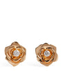 Piaget Rose Gold and Diamond Rose Earrings